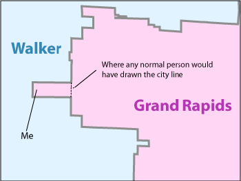 Walker and Grand Rapids city lines